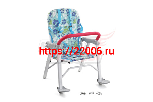 Седло-кресло детское на багажник цветное (с подлокотниками, алюминиевое)