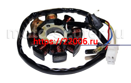 Статор генератора 139QMB 50cc 8 катушек ТММР Статор генератора 139QMB 50cc 8 катушек ТММР