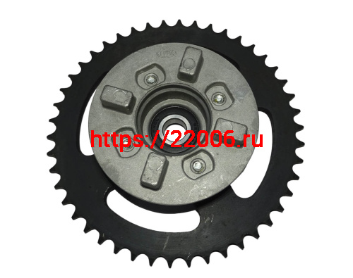 Звезда 46 зуб. (428) (d54mm - 4 x 49mm) цепи, задняя Альфа в сборе с основанием