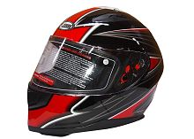 Шлем интеграл COBRA JK313, черный с красным(2), черный/синий(9), размеры M