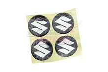 Наклейка круглая логотипа "Suzuki" (5х5)(4 круглых наклейки в комплекте)