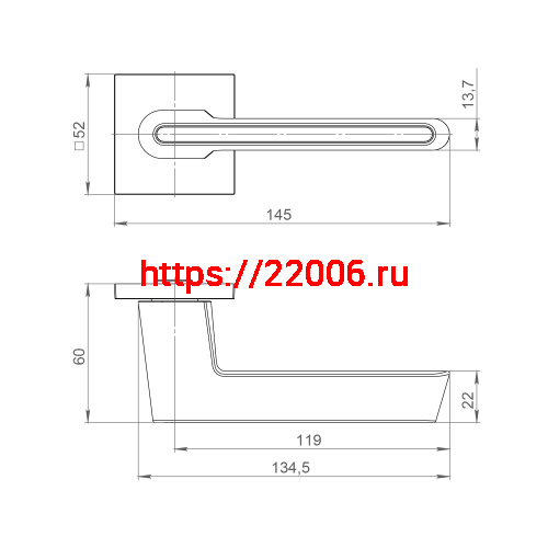 Ручка Ajax (Аякс) раздельная K.JS51.STICK BL/BN-24 черный/черный никель фото 2 Ручка Ajax (Аякс) раздельная K.JS51.STICK BL/BN-24 черный/черный никель фото 2