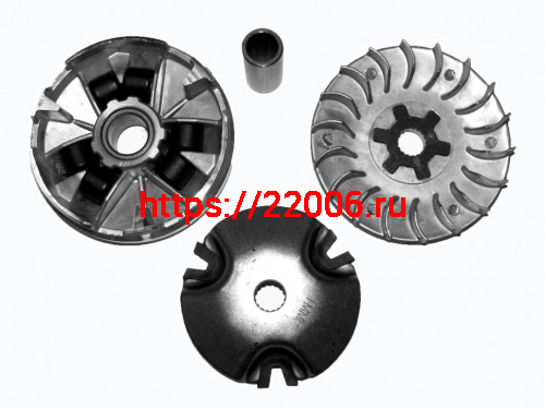 Вариатор Honda Lead -90 в сборе (наружный шкив, палец)