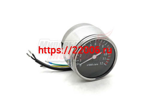 Тахометр Alpha, Zodiak, Dingo, Delta ЭЛЕКТРОННЫЙ (3-х проводный, с цилиндр. раздельным стаканом)