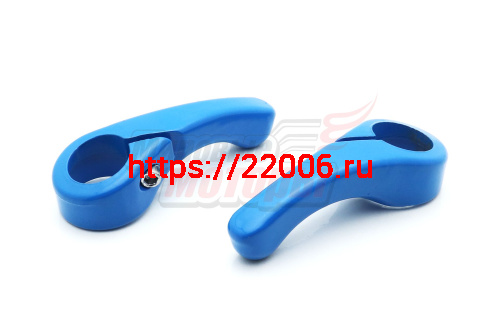 Рога на руль (алюминий) (пара) синие Рога на руль (алюминий) (пара) синие